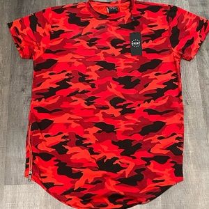 Krisp Red Camo Short Sleeved Shirtt